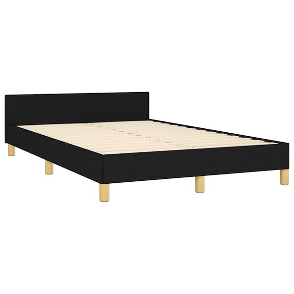 vidaXL Estrutura de cama sem colch&atilde;o 120x200 cm tecido preto