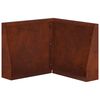 vidaXL Muro de Conten&ccedil;&atilde;o 50 x 50 x 50 cm A&ccedil;o Corten Ferro Enferrujado
