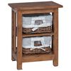 vidaXL Mesa Lateral Castanho 38 x 28 x 50 cm Madeira de mogno maci&ccedil;a