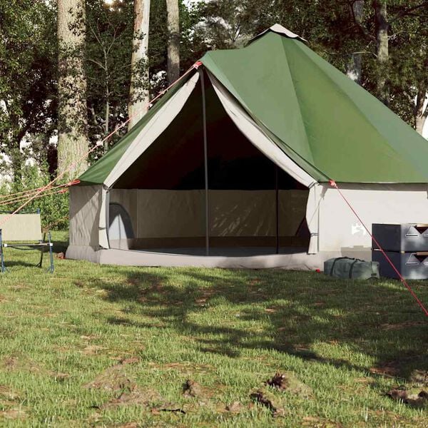 vidaXL Tenda familiar tipi para 8 pessoas imperme&aacute;vel verde