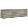 vidaXL Caixa de arruma&ccedil;&atilde;o para jardim 200x50x60 cm vime PE cinzento