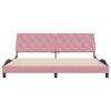vidaXL Estrutura de cama sem colch&atilde;o 200x200 cm veludo rosa