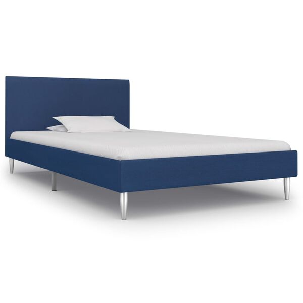 vidaXL Estrutura de cama 90x200 cm tecido azul