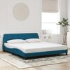 vidaXL Estrutura de cama com cabeceira Dover 180x200 cm veludo azul