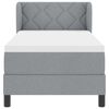 vidaXL Cama Box com colch&atilde;o Cinzento-claro 80 x 200 cm tecido