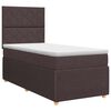 vidaXL Cama box spring com colch&atilde;o Marrom Escuro 80 x 200 cm Tecido