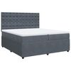 vidaXL Cama com molas/colch&atilde;o 200x200 cm veludo cinzento-escuro