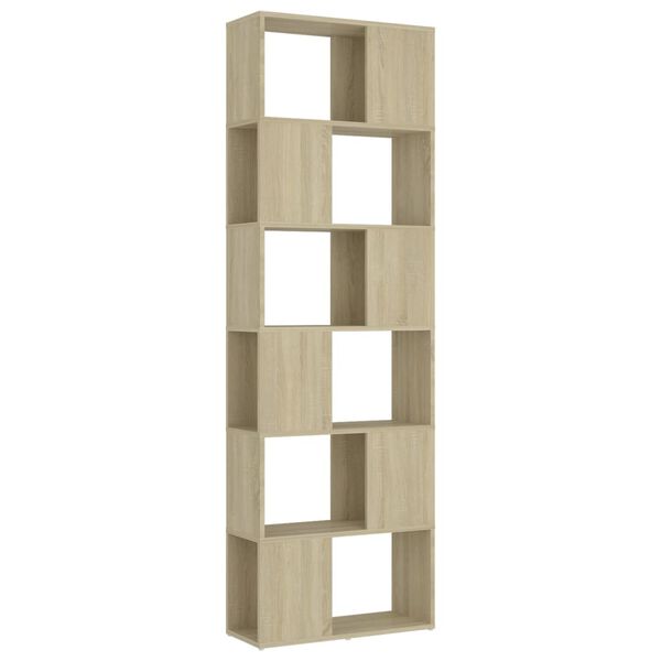 vidaXL Estante/divisória 60x24x186 cm contraplacado carvalho sonoma