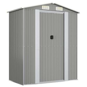 vidaXL Abrigo de jardim 192x108x223 cm a&ccedil;o galvanizado cinzento-claro