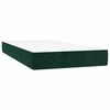vidaXL Cama box spring c/ colch&atilde;o/LED 90x190 cm veludo verde-escuro