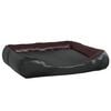vidaXL Cama para c&atilde;es 105x80x25 cm couro artificial preto e castanho