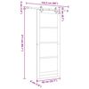 vidaXL Porta Deslizante Natural 83 x 211 cm