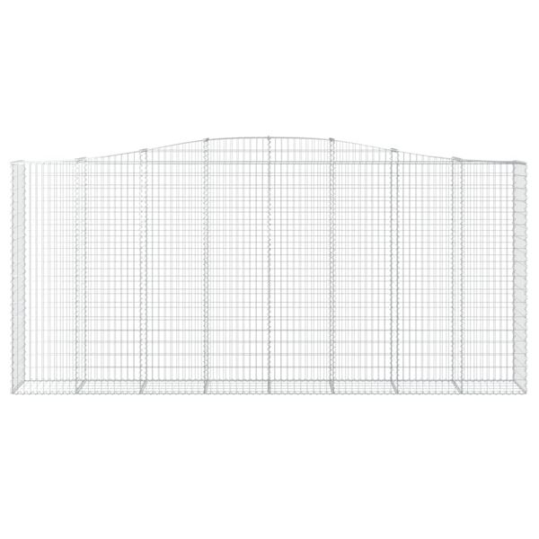 vidaXL Cesto gabi&atilde;o arqueado 400x50x180/200 cm ferro galvanizado
