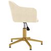 vidaXL Cadeira de jantar girat&oacute;ria veludo cor creme