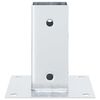 vidaXL Bases de poste quadradas 4 pcs prata 71x71 mm aço galvanizado