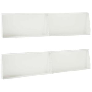 vidaXL Muro de Conten&ccedil;&atilde;o 4 unid. 100 x 12 x 30 cm A&ccedil;o Branco