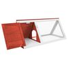vidaXL Gaiola para coelhos madeira vermelho