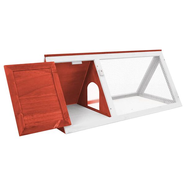 vidaXL Gaiola para coelhos madeira vermelho