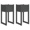 vidaXL Vasos/floreiras 2 pcs 40x40x81 cm pinho maci&ccedil;o cinzento