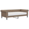 vidaXL Sof&aacute;-cama com colch&atilde;o 90x200 cm couro artificial cappuccino