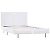 vidaXL Estrutura de cama 90x200 cm couro artificial branco