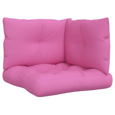 vidaXL Almofadões p/ móveis de paletes 3 pcs tecido oxford rosa