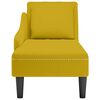 vidaXL Chaise lounge c/almofada/apoio de braços direito veludo amarelo
