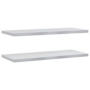 vidaXL Prateleiras de parede 2 pcs 100x40 cm a&ccedil;o inoxid&aacute;vel prateado