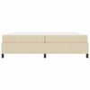 vidaXL Cama Box com colch&atilde;o Creme 200 x 200 cm tecido