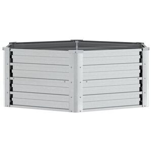 vidaXL Canteiro elevado de jardim 129x45 cm a&ccedil;o galvanizado prateado