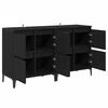 vidaXL Aparadores 2 pcs Carvalho Preto 60 x 35 x 70 cm