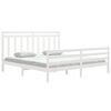 vidaXL Estrutura de cama super king pinho maci&ccedil;o 180x200 cm branco