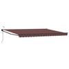 vidaXL Toldo Retr&aacute;til El&eacute;trico Castanho 5 x 3 m