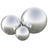 vidaXL Bola Escovada 3 unid. &Oslash; 20 cm Prateado A&ccedil;o Inoxid&aacute;vel 201