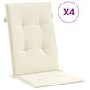 vidaXL Almofad&otilde;es para cadeiras altas de jardim 4 pcs tecido creme