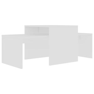 vidaXL Conjunto mesas de centro 100x48x40 cm derivados madeira branco