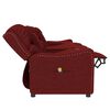 vidaXL Poltrona massagem 4 lug. reclin&aacute;vel + suporte copo tecido tinto