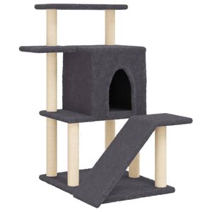 vidaXL &Aacute;rvore p/ gatos c/ postes arranhadores sisal 97 cm cinza-escuro