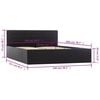vidaXL Cama hidráulica c/ arrumação 140x200cm couro artificial preto