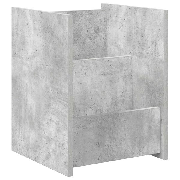 vidaXL Estante de Revistas Cinza Concreto 35 x 35 x 45 cm