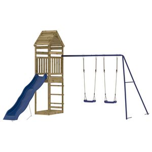 vidaXL Conjunto de brincar para exterior madeira de pinho impregnada