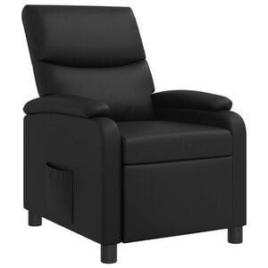vidaXL Reclin&aacute;vel Preto Couro Sint&eacute;tico