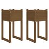 vidaXL Vasos/floreiras 2 pcs 40x40x81 cm pinho maci&ccedil;o castanho-mel