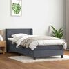 vidaXL Cama com molas/colch&atilde;o 100x210 cm veludo cinzento-escuro