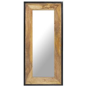vidaXL Espelho 110x50 cm madeira de mangueira maci&ccedil;a