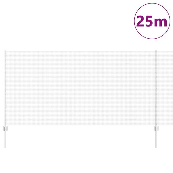 vidaXL Cerca com Poste Prateado 1,2 x 25 m A&ccedil;o