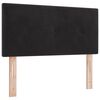 vidaXL Cabeceira LED com fitas LED Manual Preto 80 cm Veludo