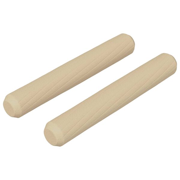 vidaXL Dowels de madeira 2 pcs Castanho &Oslash;8 x 50 mm Madeira maci&ccedil;a