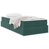 vidaXL Cama com arruma&ccedil;&atilde;o e colch&atilde;o Verde Escuro 90 x 190 cm Veludo