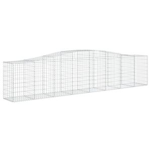 vidaXL Cesto gabi&atilde;o arqueado 400x50x80/100 cm ferro galvanizado